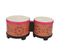 Tissting Bongo Drum Set 5 Inch 6 Inch Hand Percussion Instrument for Kids Adults - Bongo Drums 15cm 20cm Combination Drum Musical Gift Beginner Professional (Orange Texture)
