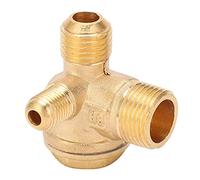 Tissting Brass Check Valve, High-Performance One-Way Non-Return Valve with Thread Connection 1/2x3/8x10 for Air Compressors and Water Systems