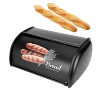 Tissting Bread Box Stainless Steel 34x23x14.5cm/13.4x9.1x5.7inch Kitchen Storage Organizer with Non-Slip Bottom - Large Capacity Bread Bin for Countertop Storage Ideal for Baguettes Rolls and Donuts