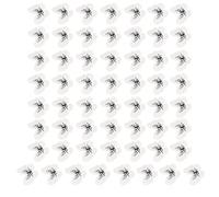 Tissting Butterfly Cloth Patches 50Pcs Polyester Sewing Craft Decoration - Colorful Lace Applique for Costume Repair DIY Projects 4x5cm/1.6x2in Washable Fabric Embellishment Suppli (White (Color 2))