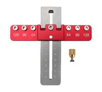 Tissting Cabinet Hardware Jig Adjustable Template 64-128mm Hole Spacing - Drill Guide for Drawer Handles Knobs Doors, Aluminum Alloy Installation Tool for Kitchen Cabinets