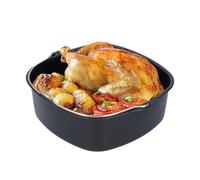 Tissting Cake Barrel Air Fryer 8 Inch Square Iron Cake Baking Pan Kitchen Cooking Cake Tin for HD9925 HD9860 HD9905 01 Fryer