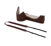 Tissting Camera Half Case for A7M4/A7R5/A7S3/A1 PU Leather Protective Cover with Enhanced Grip Design PU Leather Half Case Protects Camera Body Bottom with Shoulder Strap (Coffee)