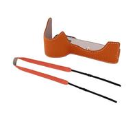 Tissting Camera Half Case for A7M4/A7R5/A7S3/A1 PU Leather Protective Cover with Enhanced Grip Design PU Leather Half Case Protects Camera Body Bottom with Shoulder Strap (Orange)