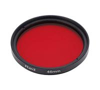 Tissting Camera Lens Optical Glass Red Filter, Red Filter Enhances Red Tones for Sunset and Desert Photography Aluminum Alloy Frame 40.5mm 43mm 46mm 49mm (46mm)