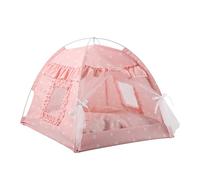 Tissting Cat Tent Cave Bed with Removable Cushion, 2-In-1 Cat Dog Teepee Bed House Cat Sleeping Bag Cat Tent House Breathable Mesh Four Seasons Universal (40x40x37cm)