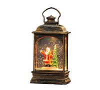 Tissting Christmas Snow Lantern, Christmas Lantern Snow Globes Table Decoration Xmas Winter Snowman Scene Decorations Home Décor Gifts Battery Powered 5.9x2.75in