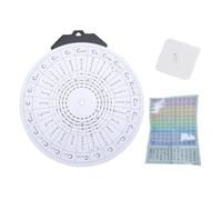 Tissting Circle Of Fifths Wheel 30cm/11.81in Wall Hanging PVC Chord Melody Learning Tool - Music Theory Chart Guitar Chord Decoder For Songwriters Musicians (RMT-A10W (White))