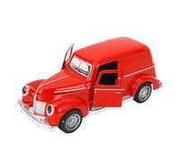 Tissting Classic Car Model Simulation Vintage Car Decoration Ornament Plastic Alloy Die Cast Model for Collectors (Red)