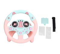 Tissting Co Driver Simulated Steering Wheel Pink Educational Toy for Kids, Fun Driving Simulation Game to Develop Motor Skills Imagination