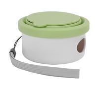 Tissting Collapsible Dog Bowl 4.5-Inch/11.4cm Pet Feeding Dish for Travel - Portable Foldable Water & Food Silicone Bowl for Dogs Cats, Camping Hiking Walking Outdoor Activities (Light Green)