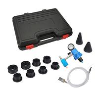 Tissting Coolant Vacuum Refill Kit with Dual Scale Pressure Gauge, Cooling System Vacuum Purge & Refill Tool for Car SUV 2 Rubber Plugs & 8 Rubber Adapters (35mm/40mm/45mm/55mm)