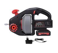 Tissting Cordless Electric Drain Auger 800RPM Auto Feed with 2.0Ah Battery - 7.6m/25ft Plumbing Snake for Toilet Sink Shower Clog Removal, 19-75mm Pipe Cleaner Tool