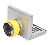 Tissting Corner Floor Drain, L Shape Stainless Steel Side Drain for Bathroom Kitchen Balcony, Wall Corner Installation Water Drainage System with Right Angle Design