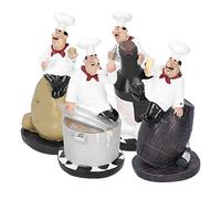 Tissting Decorative Chef Figurine, Handmade 3D Resin Model Cute Chef Statue, Kitchen Decor, Café Bar Board Figurine, for Home Kitchen, Bistro, Café