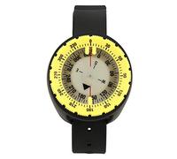 Tissting Diving Compass Wrist Compass, 50M Waterproof Lightweight Magnetic ABS Polymethyl Methacrylate Underwater Luminous Compass with Wristband for Diving Snorkeling Fishing Camp (Yellow)