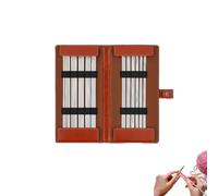 Tissting Double Pointed Knitting Needles, 2/2.25/2.5/2.75/3/3.25/3.5/3.75/4/4.5/5mm 44 Pcs Stainless Steel Straight Knitting Needles for Hat Socks Sweater Socks Sleeves Handcraft Weave