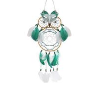 Tissting Dream Catcher, Owl Feather Dreamcatcher Handmade Dream catcher Wall Hanging Boho Woven Art Ornament Wind Chimes for Home Children Bedroom Decor 17x7in