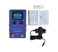 Tissting Drum Machine Guitar Pedal with 121 Grooves & 11 Styles, Compact Blue Effects Pedal for Live Studio Performance, Customizable Rhythms & Real-Time Fills