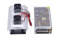 Tissting Dual Cooling Module Semiconductor Refrigeration Kit, Aluminum Alloy DIY Air Radiator with Power Controller for Small Space Devices AC/DC Thermal Control System