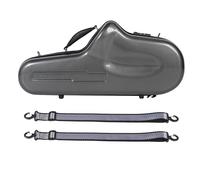 Tissting EB Alto Saxophone Box, Alto Saxophone Case, Fiber Reinforced Plastic Hard Carrying Case with Lock Detachable Shoulder Strap Black Plaid Pattern
