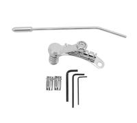 Tissting Electric Guitar Vibrato Bridge Tailpiece for LP SG - Zinc Alloy Tremolo Bridge Stop Bar Replacement Kit with Hex Wrenches, 1/4in (Silver)