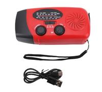 Tissting Emergency Hand Crank Weather Radio with Solar Power LED Flashlight and USB Charger - NOAA AM FM Survival Radio for Outdoor Camping Hiking 14.5cm/5.7in Portable (6000mah)