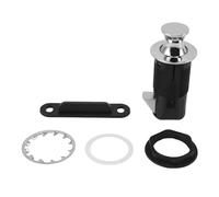 Tissting Flush Mount Push to Open Cabinet Lock, Touch Latch for Drawer Cupboard Door, No Drill Invisible Furniture Catch, Child Safety File Box Mailbox RV Van Cabinet (Chrome)