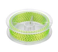 Tissting Fly Fishing Tapered Leader Line Braided Nylon, 50m High Tensile Strength Extreme Abrasion Saltwater Freshwater Fishing Accessory with Precision Casting (Yellow-black 20LB)