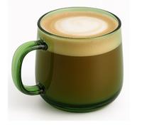 Tissting Glass Coffee Mugs 250ml Clear Handle for Hot Beverages - High Borosilicate Glass Cups 9.8cm/3.9 inches Tall Ideal for Coffee Tea Latte Milk and Juice at Home or Cafe
