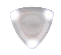 Tissting Glowing Guitar Pick with High Sensitivity LED Light Guitar Pick Replacement, Built-in Touch-Activated CR1220 Battery ABS Metal Compact Size Guitar Accessory for Beginners (White)