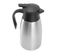 Tissting Grande Capacité Bouilloire Thermique à Pression, Intérieur en Acier Inoxydable 304, Verseuse Isotherme pour Café, pour Maison Bureau Voyage (Stainless Steel Color 2L)