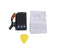 Tissting Guitar Bass Tuner, Black ABS, 1-Pack - Wide A0 to C8 Tuning Range, ±5 Cents Accuracy, Portable Clip On for Stage & Practice, Includes Pick