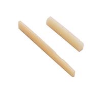 Tissting Guitar Saddle and Nut Set, Real Bone Material for Enhanced Resonance, Acoustic Guitar Accessories for Improved Sound Quality, Easy to Install on 6-String Guitars (Beige)