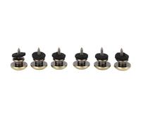 Tissting Guitar Strap Buttons 6-Pack Iron Construction - Universal End Pins For Acoustic Classical And Electric Guitars 1.2cm/0.47inch (Bronze)