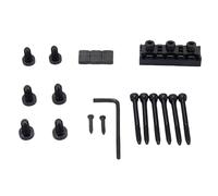 Tissting Guitar String Locking Nut Stainless Steel Set With L Wrench 1.9cm/0.75in - 6 Fixing Blocks 14 Screws For Tremolo Bridge Height Adjustment String Replacement