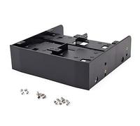 Tissting Hard Drive Bracket for 2.5/3.5 inch HDD/SSD to 5.25 inch Floppy Bay, Plastic Mounting Adapter Compatible with PC Computer Case, 5.25