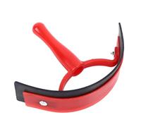 Tissting Horse Hair Brush PP Rubber Livestock Shedding Horse Brush with Handle, Cleaning Scraper Comb (Red)