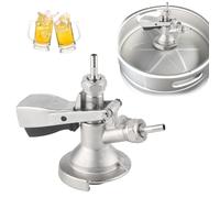 Tissting Keg Coupler G5/8 A Type Stainless Steel Beer Tap Dispenser with Safety Pressure Relief Valve, Draft Beer Kegerator for Home Brewing System