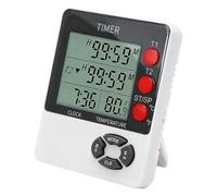 Tissting Kitchen Cooking Timer, 3 Channels Digital Timer with Dual Countdown Countup Stopwatche and Clock Alarm Temperature Monitor, Strong Magnetic Backlight LCD Big Digits for Office Gym Study