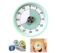 Tissting Kitchen Timer, Mechanical Magnetic Countdown Timer with Visual Display 60 Minute Rotating Alarm Loud Buzzer Stainless Steel ABS for Cooking Classroom Office Fitness