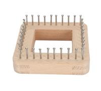 Tissting Knitting Loom Beginner Peg Loom - Wooden Hand Craft Tool Crochet Knitter Loom for DIY Scarves Hats Shawl 10x10cm