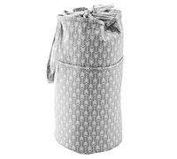 Tissting Knitting Storage Bag Large Capacity for Yarn & Tools, Portable Yarn Organizer with Drawstring & Zip Closure for Crochet Knitting Needles Accessories Travel Craft (Round L Size)