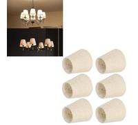 Tissting Lampshades, Snap-on Stainless Steel Lamp Shades with Enhanced Light Diffusion, Set of 6 Metal Bulb Covers for Home Hotel Restaurant Lighting Replacement