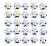 Tissting LED Lamp Beads Chips, 25Pcs 5V 1W 200LM High Power LED Light Beads Aluminum Substrate for DIY Flashlights Modeling Lights Headlights Spotlights Traffic Landscape Advertisi (Yellow Light)