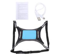 Tissting LED Light Up Vest with 48 Beads & 7 Colors - Adjustable Reflective Mesh Vest for Night Running, Riding, Walking, Men, Women, Teens, Includes USB Cable (Blue)