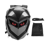 Tissting LED Motorcycle Knight Backpack, Programmable HD Color Display Screen Laptop Bag, Cool Motorcycle Backpack Hard Shell Laptop Backpack, Knight Serise 17in (Carbon Fiber Pattern)