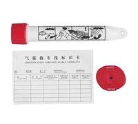 Tissting Life Raft Identification Card Set, Sealed ABS Material with Holder and Lanyard for Inflatable Liferafts on Ships Coastal Areas Tourist Attractions