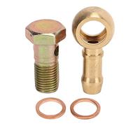 Tissting M12 X 1.5mm Banjo Bolt Fitting Adapter Kit with 2 Washers, Aluminum Alloy Brake Hose Barb Fitting Turbo Replacement Parts for Car Engine Supply Turbocharger Performance Re