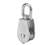 Tissting M25 Single Pulley Roller 3.3 X 0.7in 85 X 18mm For Boat Lifting Rope - Stainless Steel Swivel Pulley Block With 360 Degree Rotation For Heavy Duty Lifting And Marine Use